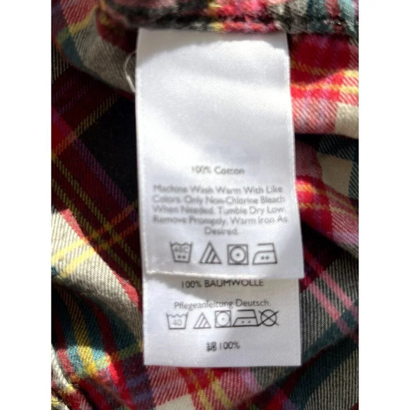 Eddie Bauer Cotton Flannel Button Down Long Sleeve Shirt XS - Picture 5 of 5